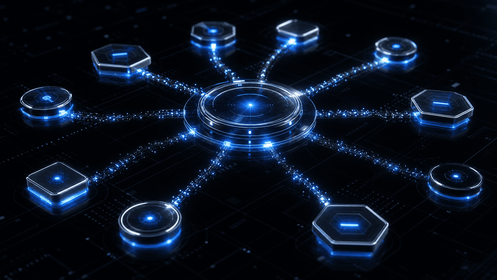 Network of AI agents and human teams collaborating across the Lightway enterprise capability stack
